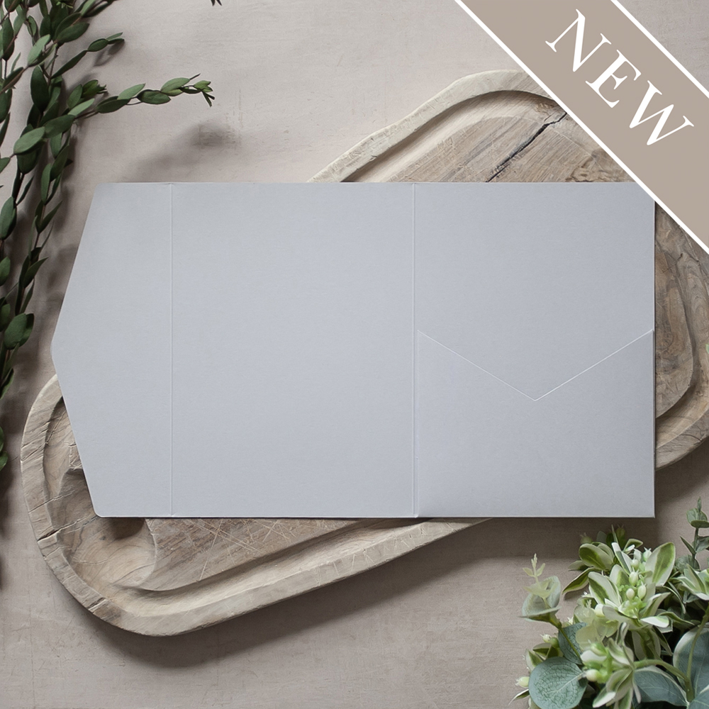 DIY Real Grey Pocketfold Envelopes 5x7" A5 for invites